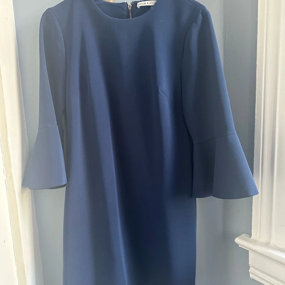 Alice + Olivia navy crew neck mini dress​ - Picture 2 of 4